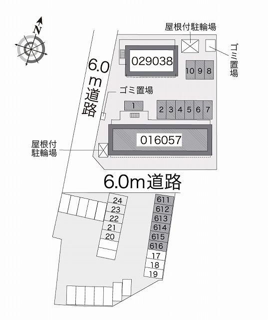 フリーダム稲田(16057)の駐車配置図