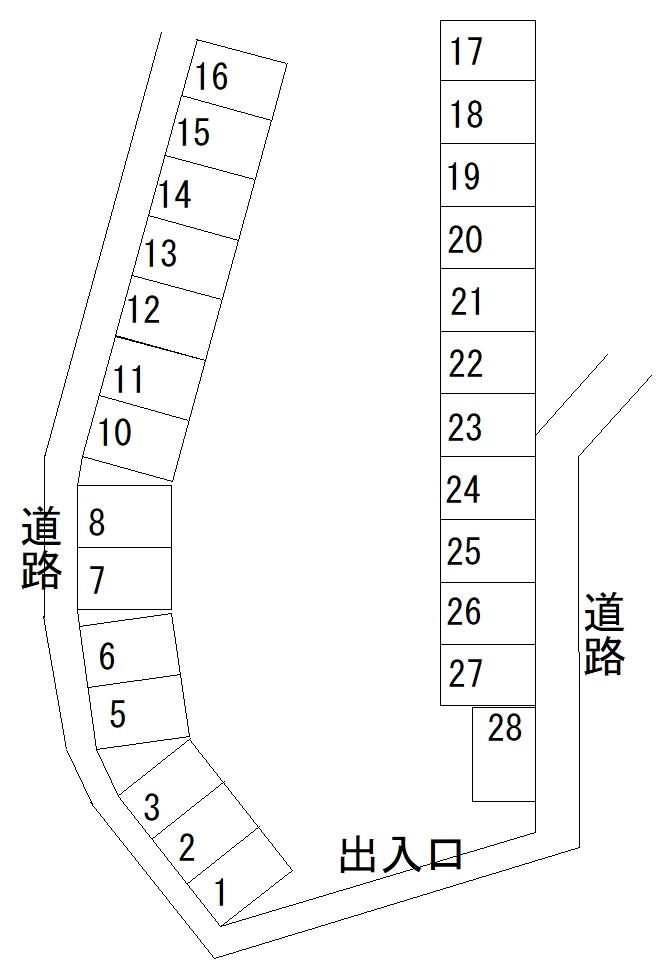 ふじみ野パークの駐車配置図