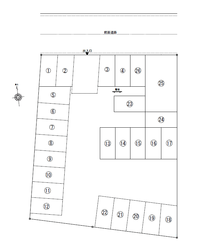 ５９・第２飯島駐車場の駐車配置図
