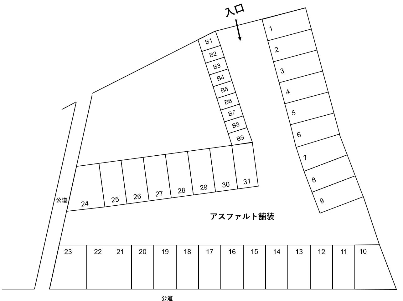 市沢町541の駐車配置図