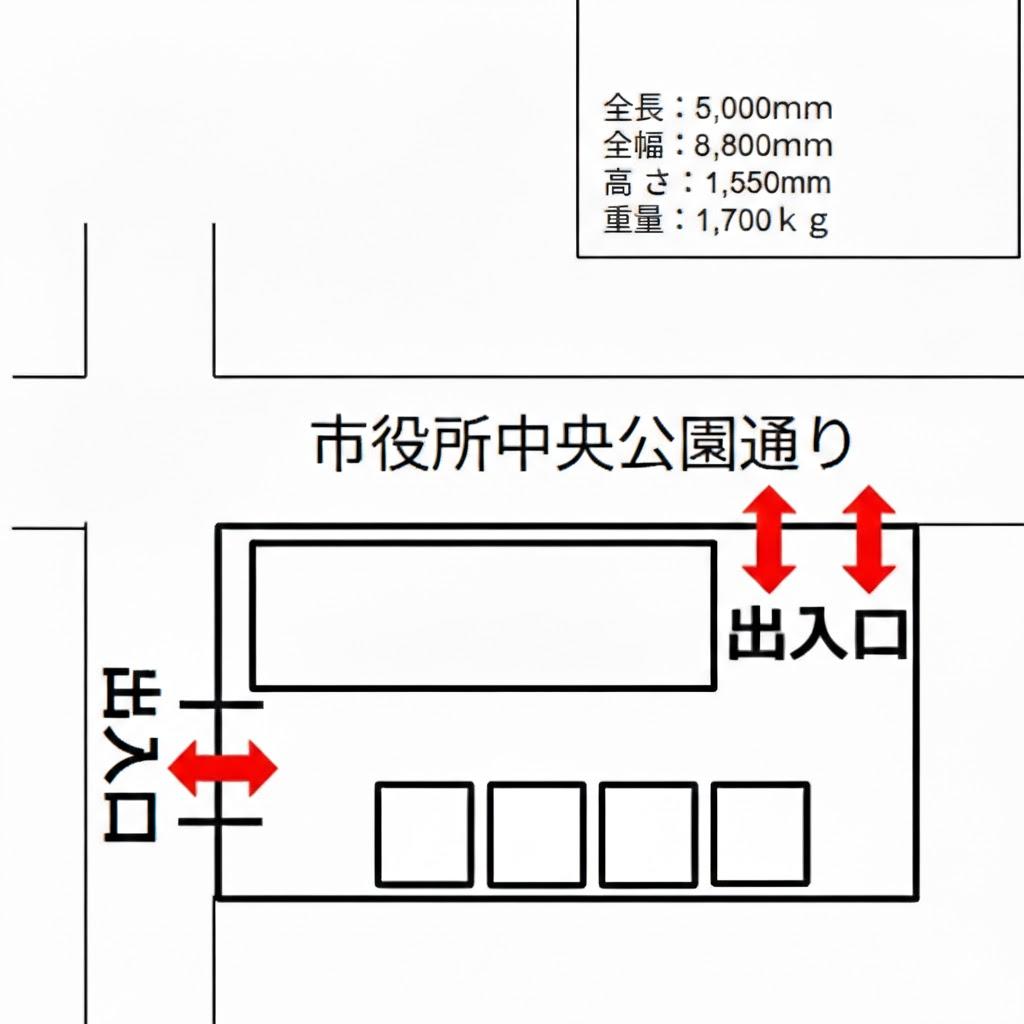 厚木市中町3丁目駐車場の駐車配置図