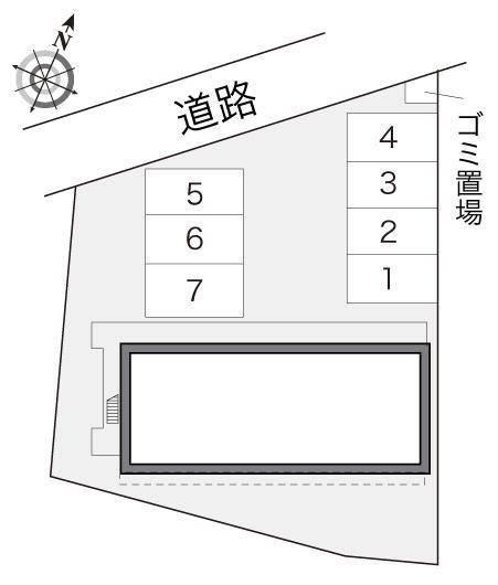 淀平(19897)の駐車配置図