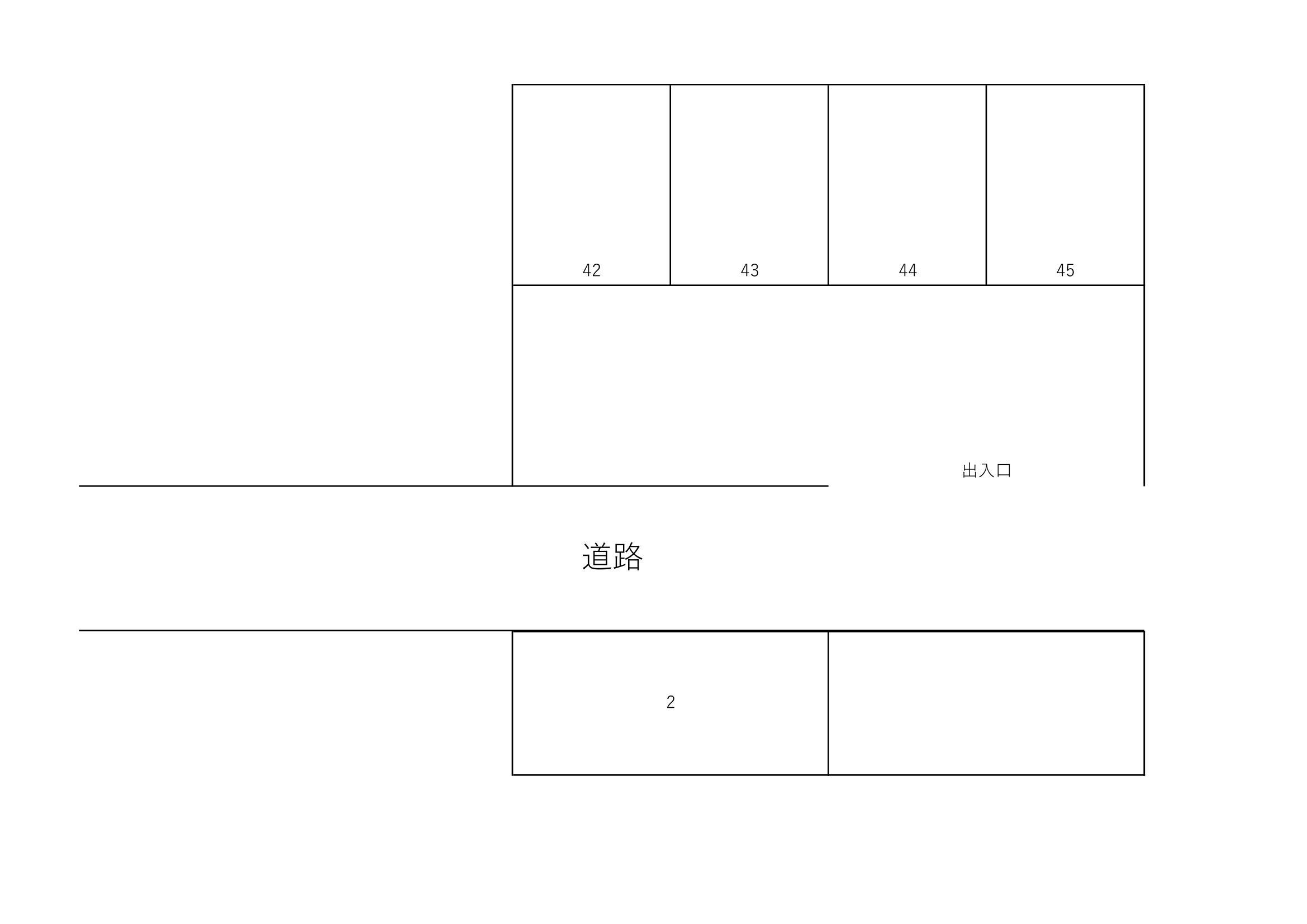 打坂駐車場の駐車配置図