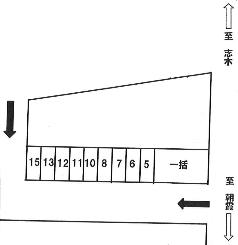 富士下Ｐの駐車配置図