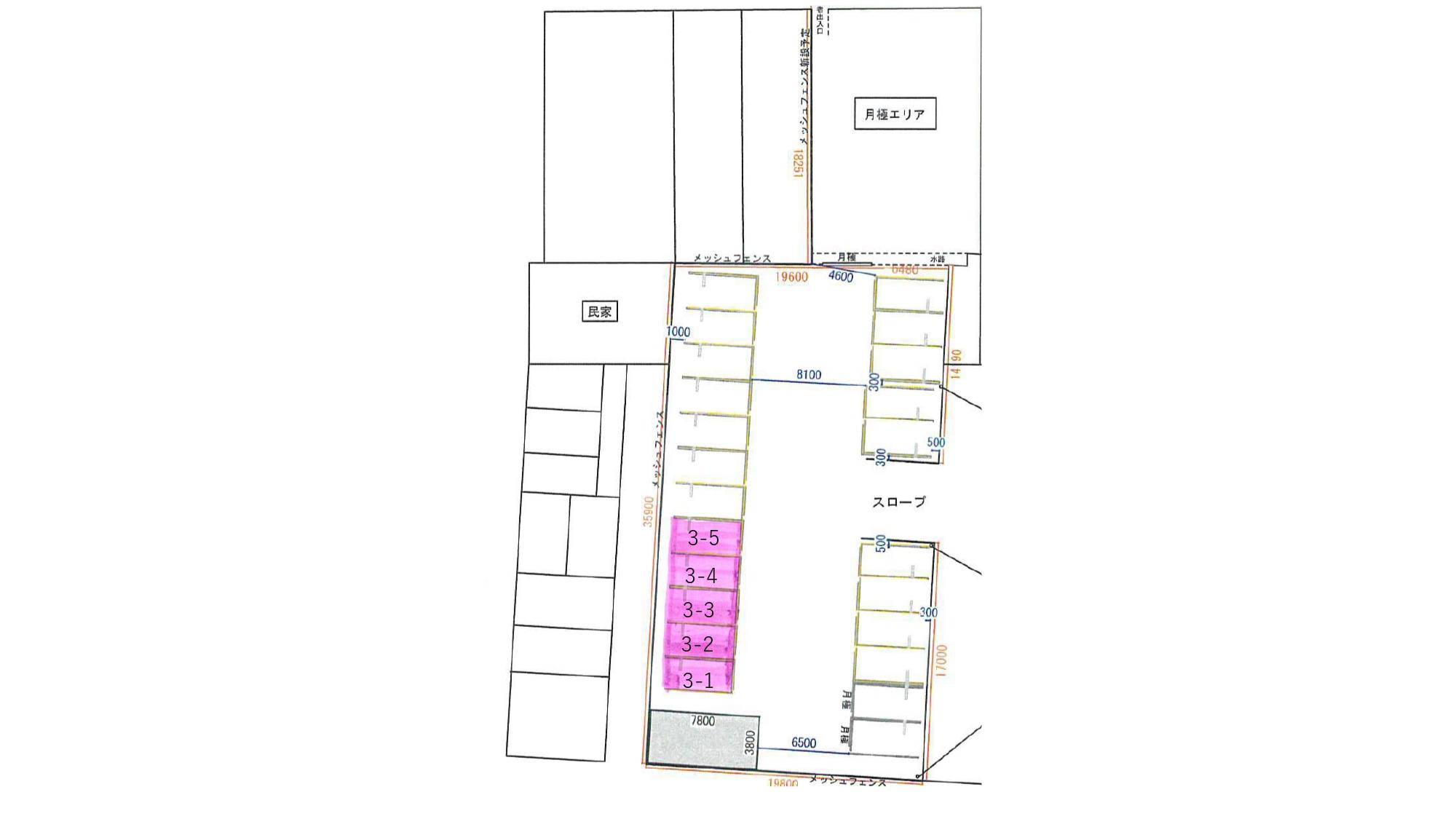 山王1丁目駐車場の駐車配置図