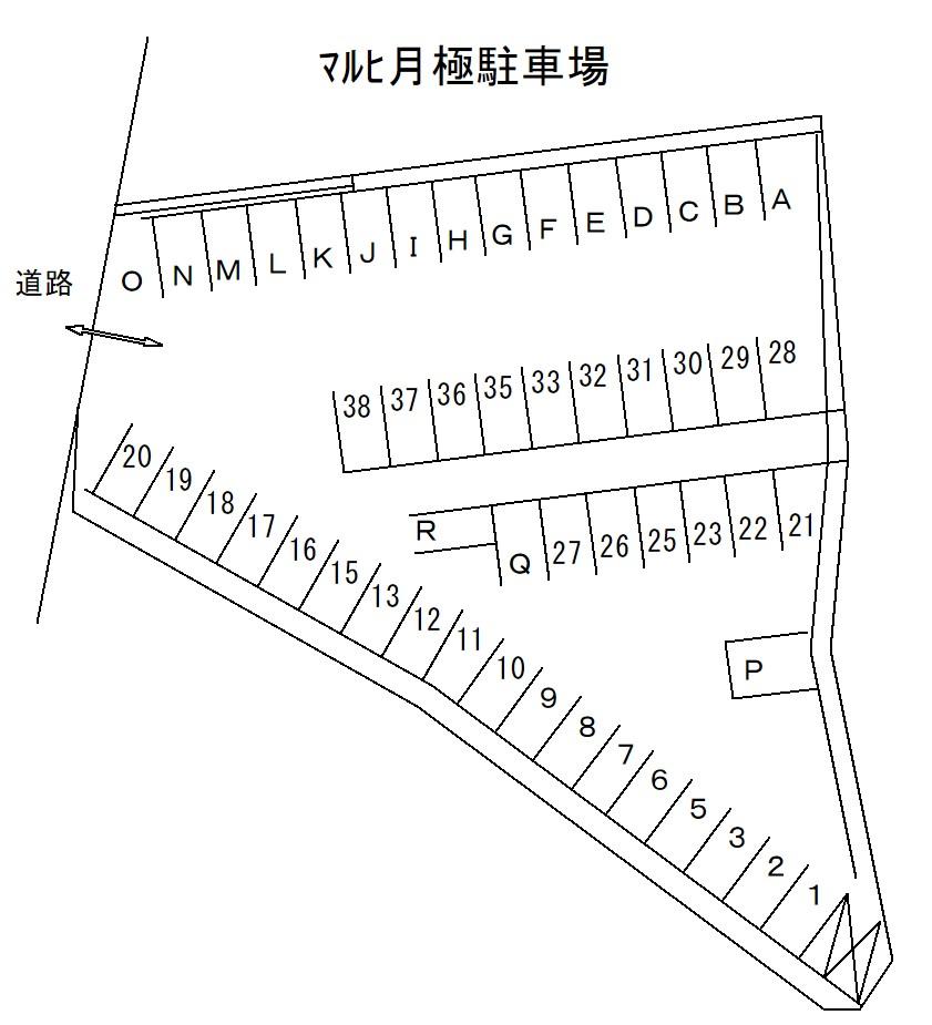 ﾏﾙﾋ月極駐車場の駐車配置図