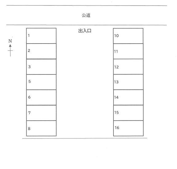 渋谷駐車場の駐車配置図