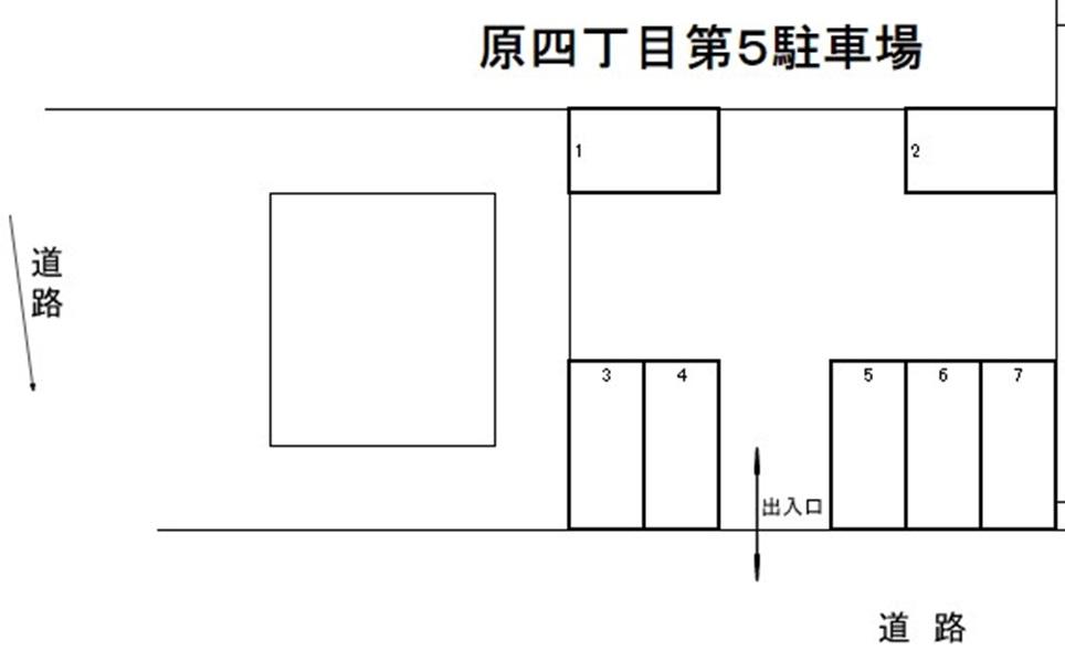 原四丁目第5駐車場の駐車配置図