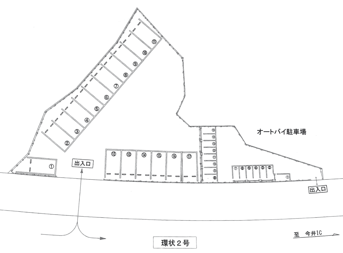 【TD】東戸塚駐車場の駐車配置図