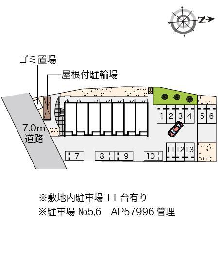 クレイノグレースコーラル寄居(57875)の駐車配置図