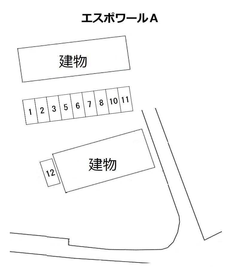 エスポワールＡの駐車配置図