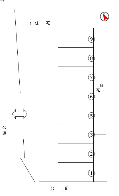 3丁目加藤パーキングの駐車配置図