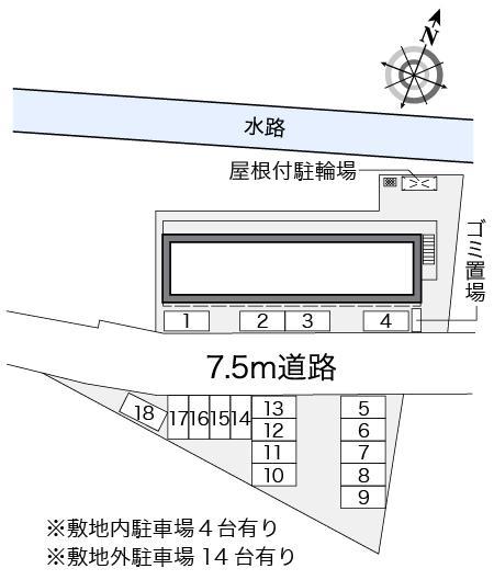加納院吉田(38101)　敷地外駐車場の駐車配置図