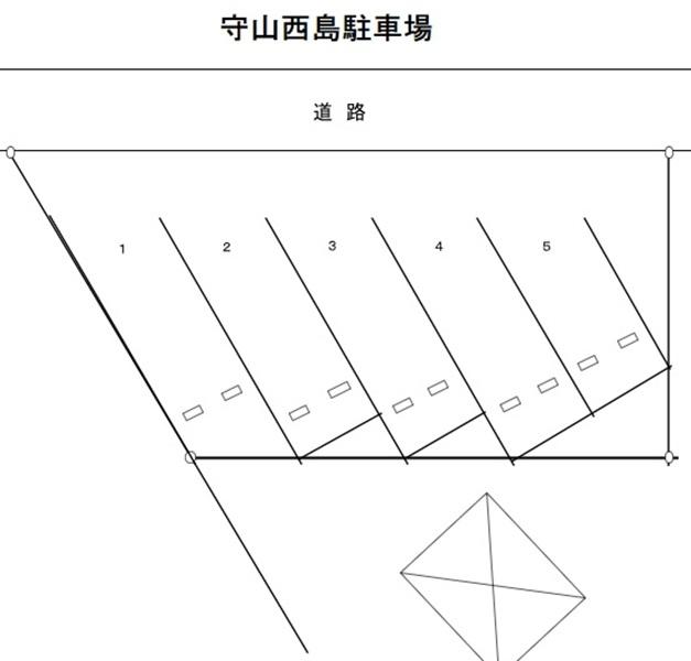守山西島駐車場の駐車配置図