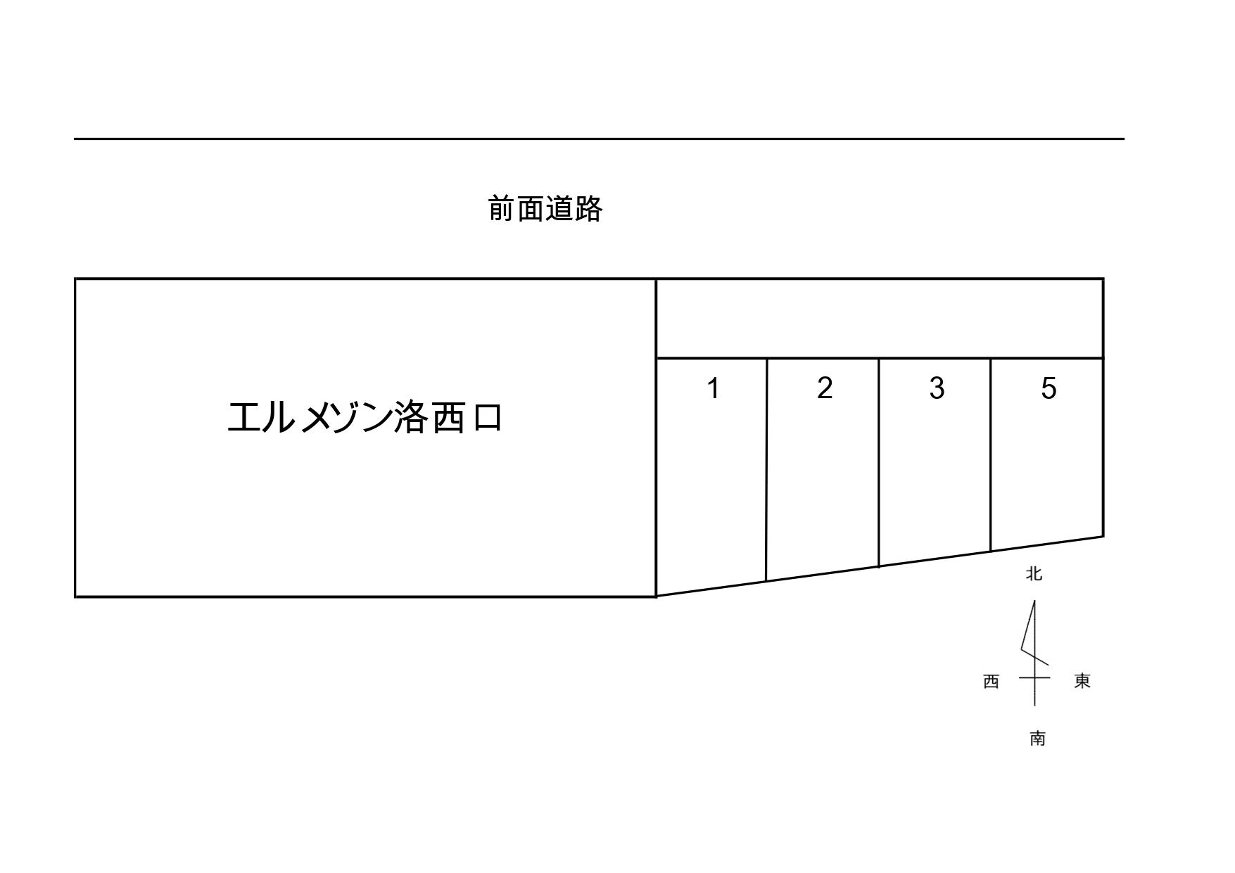 エルメゾン洛西口の駐車配置図