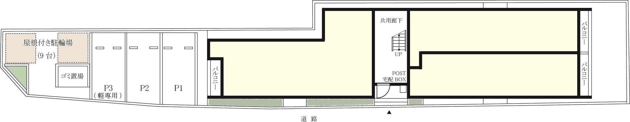 リブリ・La Tour千里丘駐車場の駐車配置図