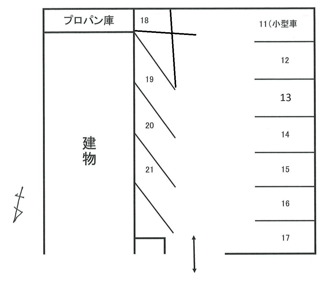 宮戸１丁目TM駐車場の駐車配置図