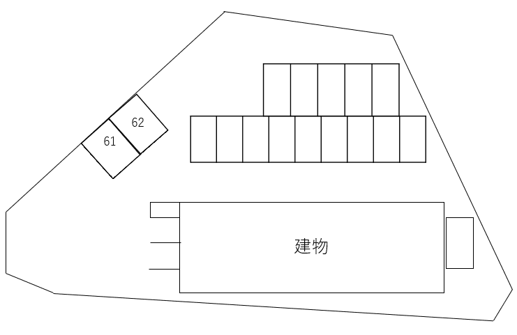 ホーム不動産ガレージ7の駐車配置図