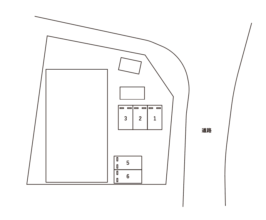 アンプルール クレール 駐車場の駐車配置図