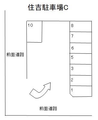 住吉駐車場Cの駐車配置図