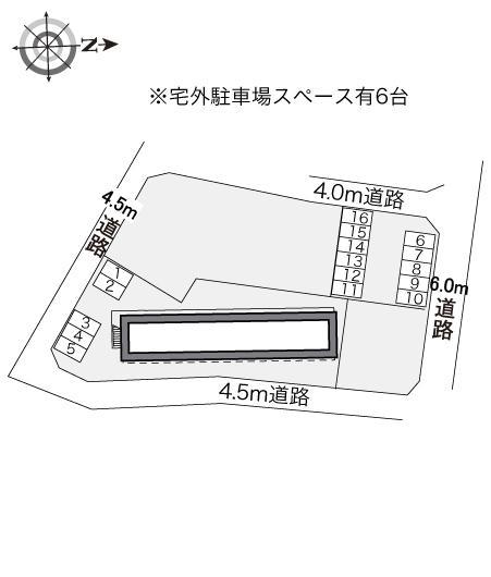 パールリビエールⅡ(23572)　敷地外駐車場の駐車配置図