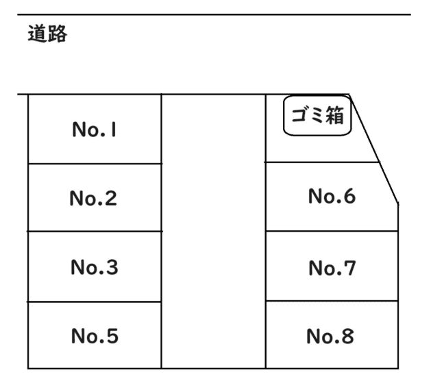 林駐車場の駐車配置図