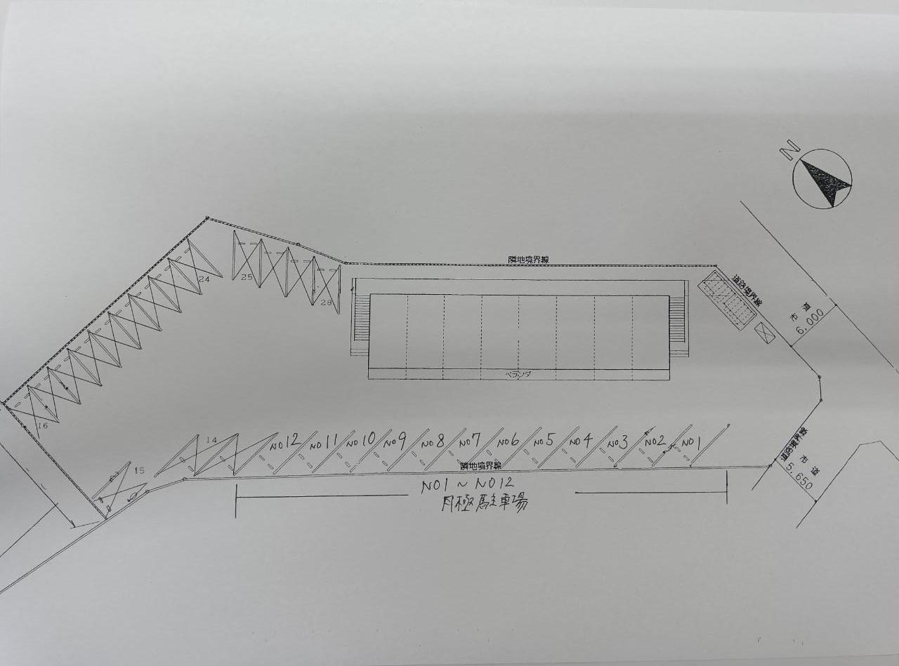 シャルマンスクエア月極駐車場の駐車配置図