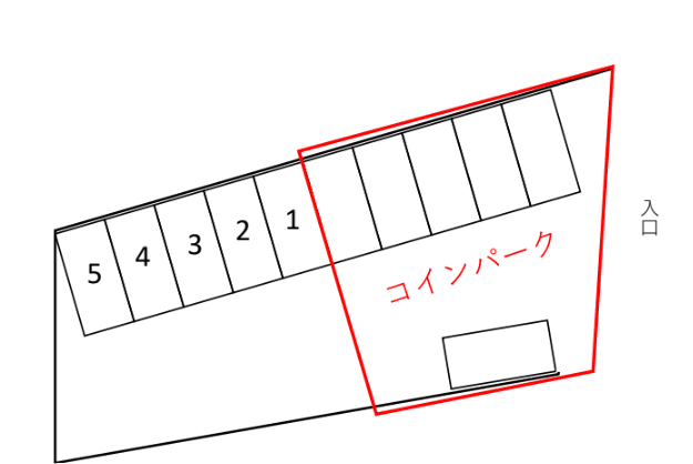 北区櫛引町2丁目月極駐車場の駐車配置図