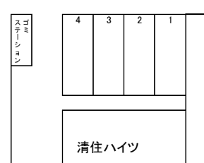 清住ハイツ駐車場-2の駐車配置図