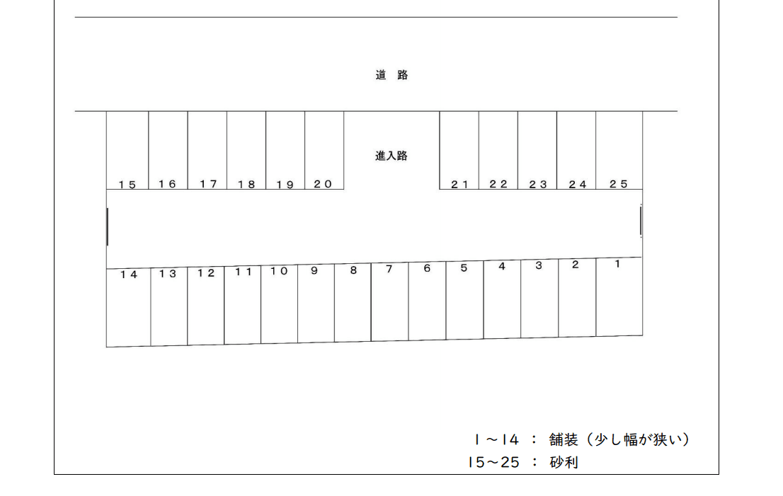 コスモス駐車場 の駐車配置図