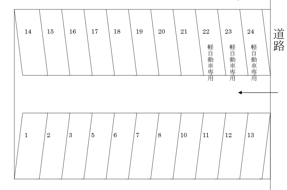 103駐車場の駐車配置図