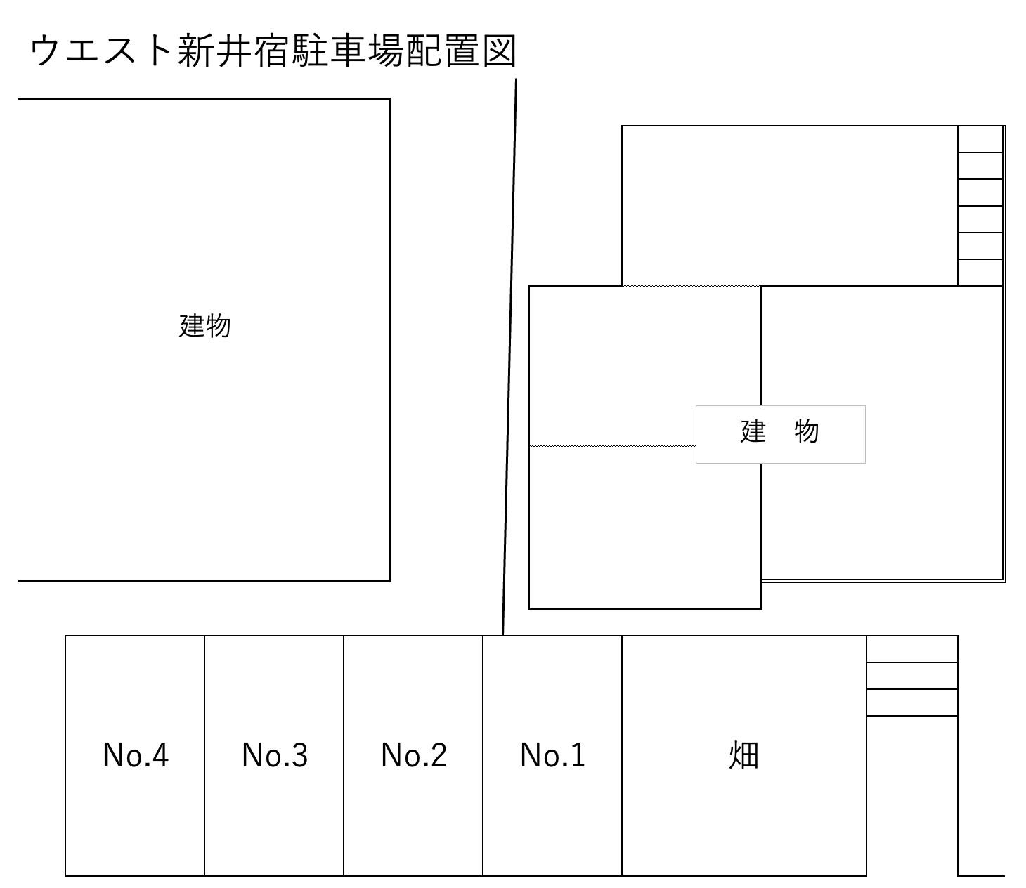 ウエスト新井宿駐車場の駐車配置図