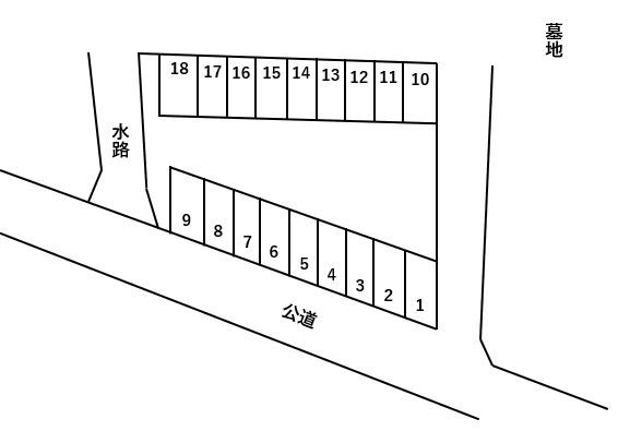 スマイルパーク八幡の駐車配置図