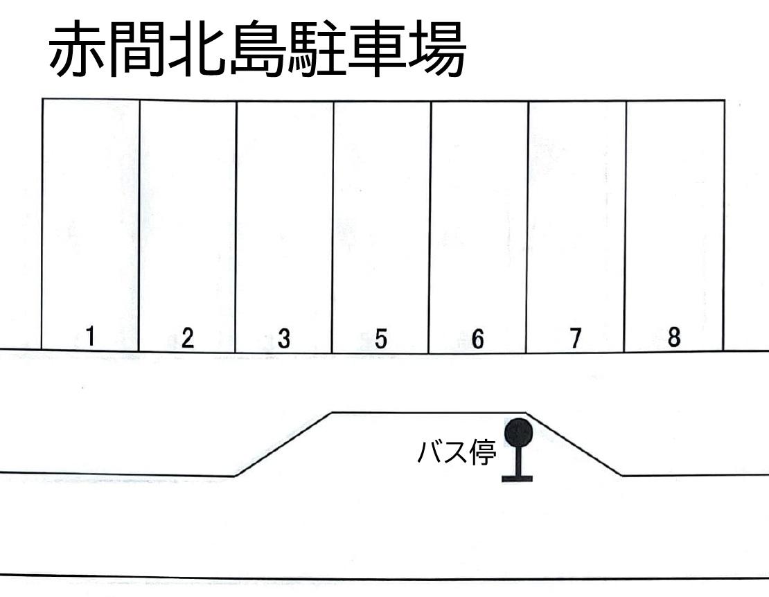 赤間北島駐車場の駐車配置図