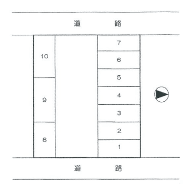 春山２丁目Ｕパーキングの駐車配置図