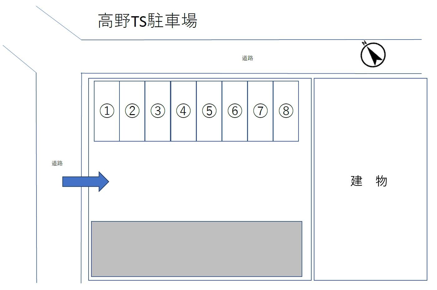 高野TS駐車場の駐車配置図