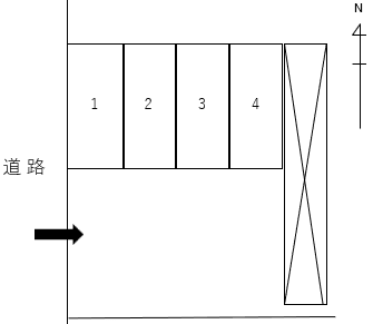 明賀駐車場の駐車配置図