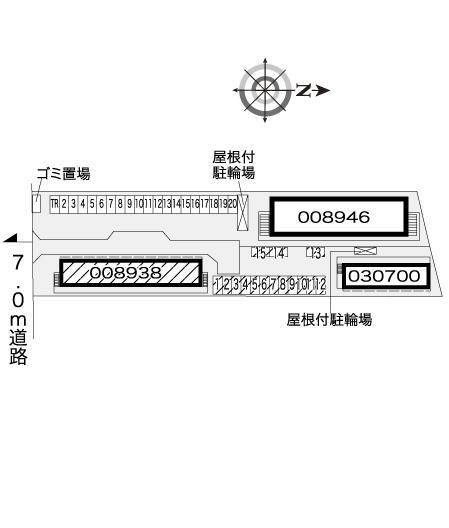 エスポワール戸板(8938)の駐車配置図