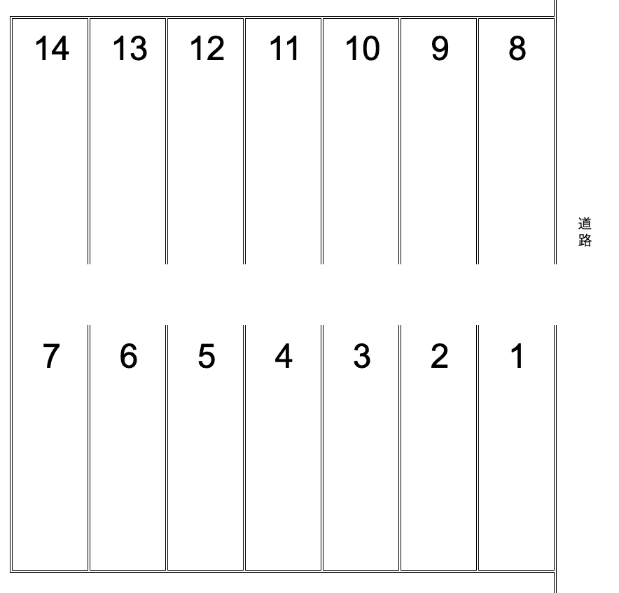 35.三郎2丁目パーキングの駐車配置図