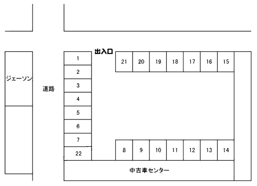 小宮４丁目駐車場の駐車配置図