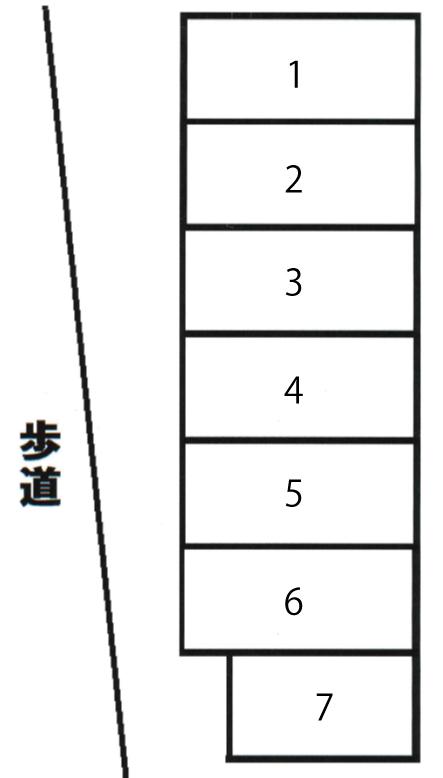 俵町月極駐車場の駐車配置図