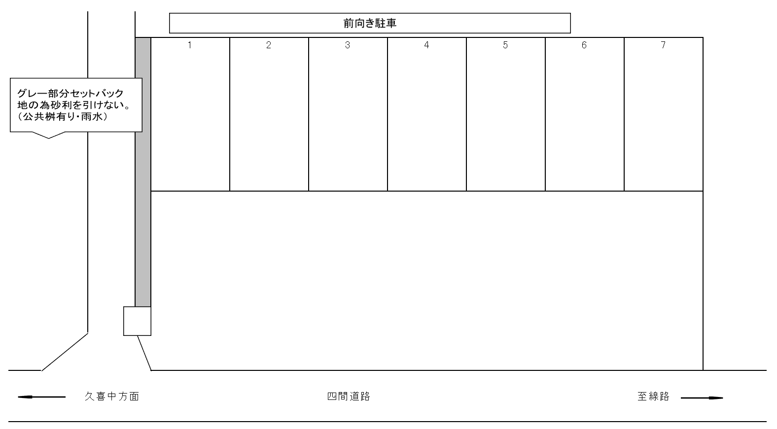 菊地駐車場の駐車配置図