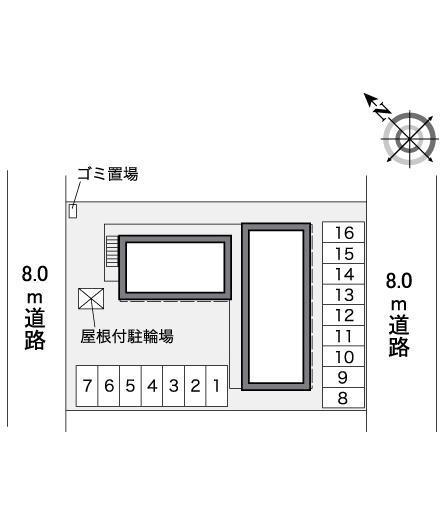 石狩フローラ(39680)の駐車配置図