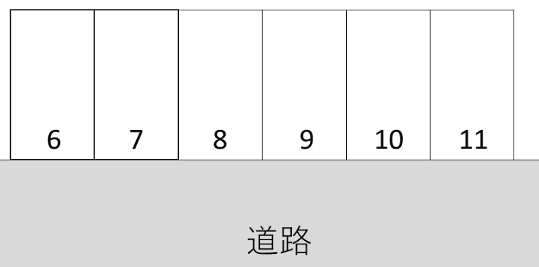 浦和美園第二駐車場の駐車配置図
