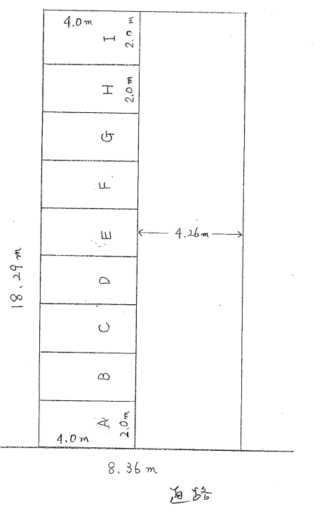 833モータープールの駐車配置図