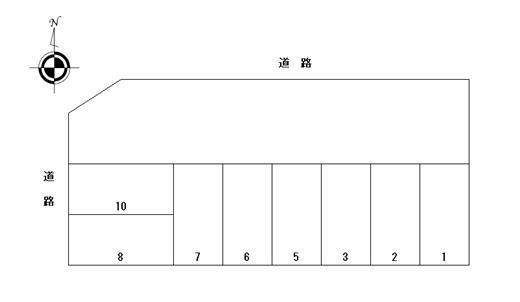 岡本第4パーキングの駐車配置図