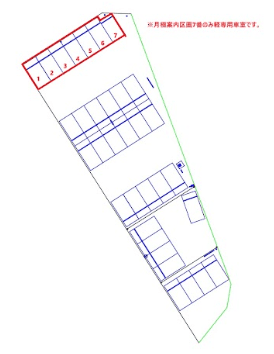 みらい平駅前第８の駐車配置図