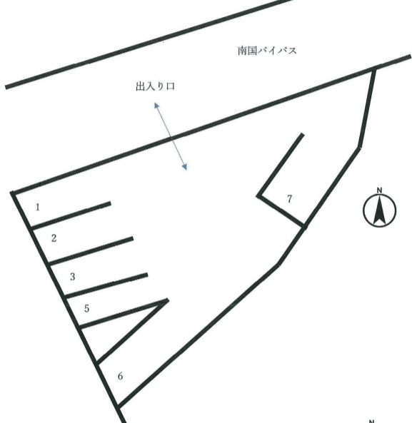 介良小児科Ｐの駐車配置図