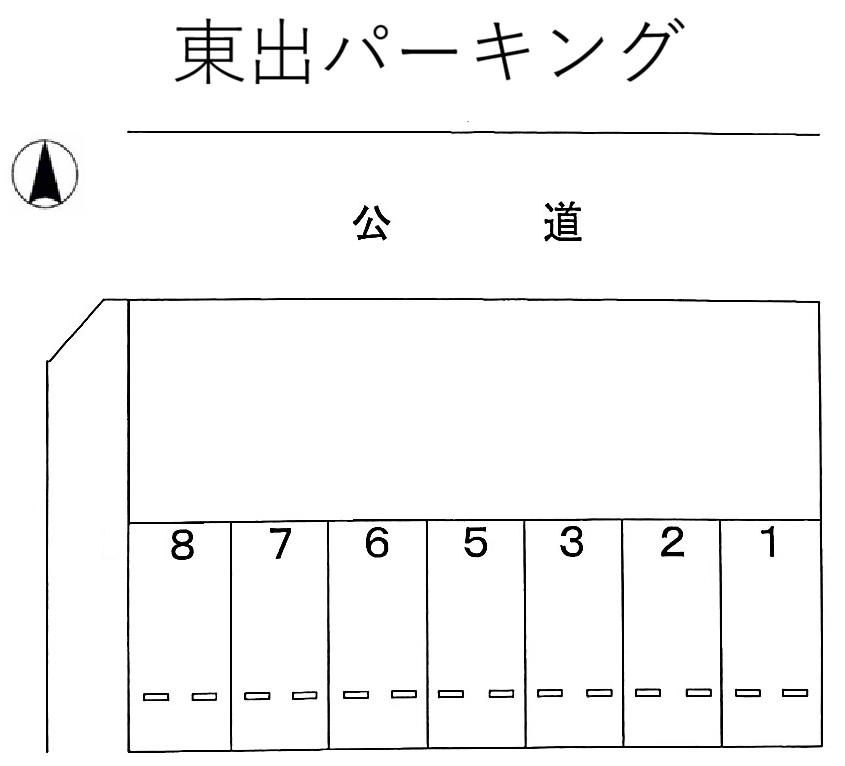 東出パーキングの駐車配置図