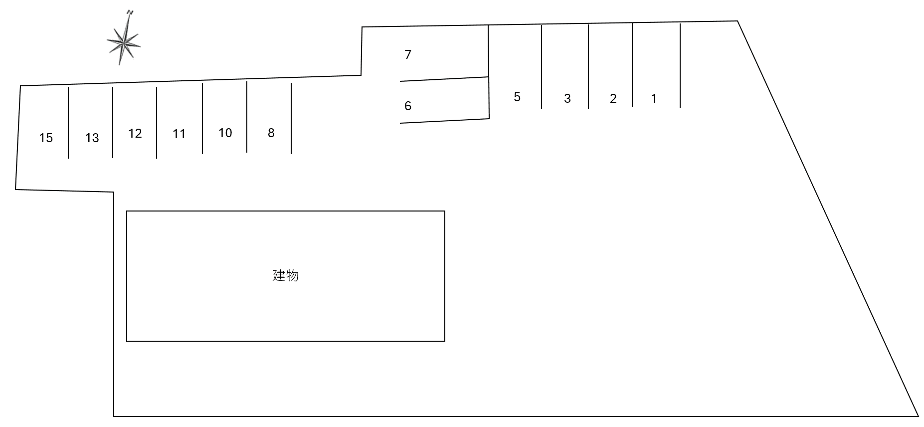 パルテール城山Ａの駐車配置図